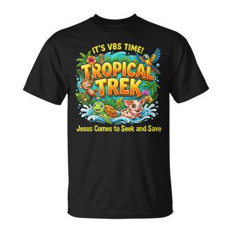 Tropical Trek Vbs 2026 Jesus Saves Vacation Bible School T-Shirt - Thegiftio