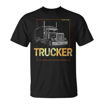 Trucker Born To Be Camionero Diseñointage Camiseta unisex - Regaloses