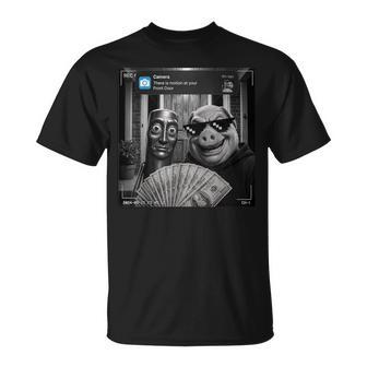 Tung Tung Tungahur John Pork Meme Brainrot Door Motion Tシャツ - Kawaiitshirt
