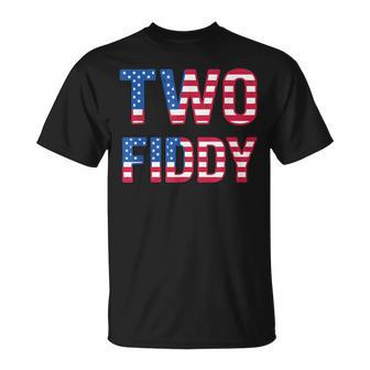 Two Fiddy July 4Th Of July-Anniversary 2 Fiddy T-Shirt - Thegiftio UK