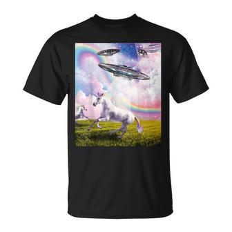 Ufo 誘拐ユニコーン Tシャツ - Kawaiitshirt