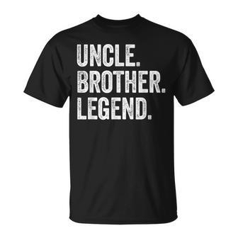 Uncle Brother Legend Vintage Distressed Bold Uncle Graphic T-Shirt - Thegiftio UK