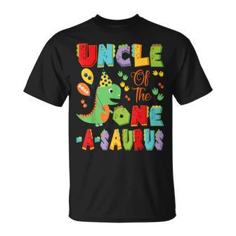 Uncle Of The One-A-Saurus 1St Birthday Boy Dinosaur T-Shirt - Thegiftio UK