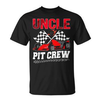 Uncle Pit Crew Racing Family Race Car Birthday Boy T-Shirt - Thegiftio UK