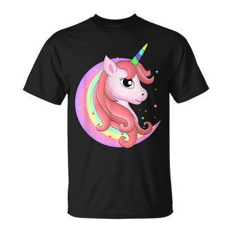 Unicornio Mágico Y Un Arco Iris Unicornio Camiseta unisex - Regaloses