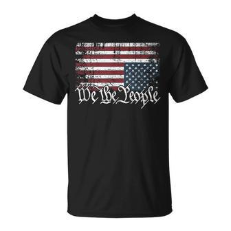 Upside Down American Flag We The People Protest Distressed T-Shirt - Thegiftio UK
