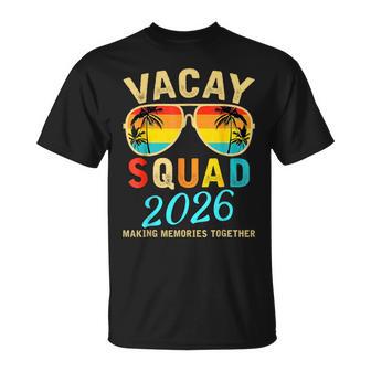 Vacay Squad 2026 Summer Vacation Family Friends Trip Palm T-Shirt - Monsterry