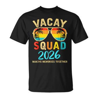 Vacay Squad 2026 Summer Vacation Family Friends Trip Palm T-Shirt | Seseable UK