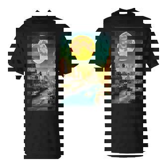 Ville Ancienne Atlantide Haute Technologie Ancienne Métropole T-Shirt - Cadeauxyz