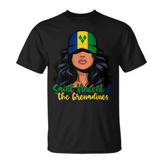 Vincentian Girl St Vincent And The Grenadines Flag Women T-Shirt - Thegiftio UK