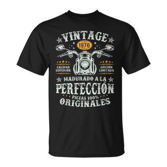 Vintage 1976 50 Años Cumpleaños Moto Biker Hombre Motero Camiseta unisex - Regaloses