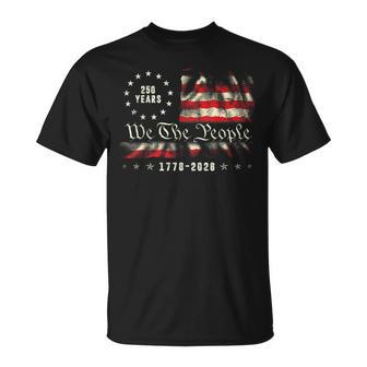 Vintage 250 Years 1776-2026 250Th Birthday 4Th July T-Shirt - Thegiftio UK