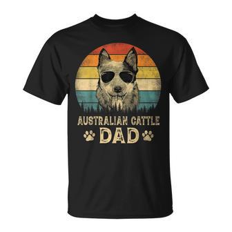 Vintage Australian Cattle Dad Dog Lovers Father's Day T-Shirt - Monsterry