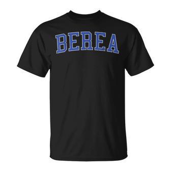 Vintage Berea Sc Distressed Blue Varsity Style T-Shirt - Thegiftio UK