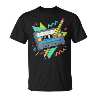 Vintage Cassette Tape 80S 90S Music Retro Lápiz Mixtape Camiseta unisex - Regaloses