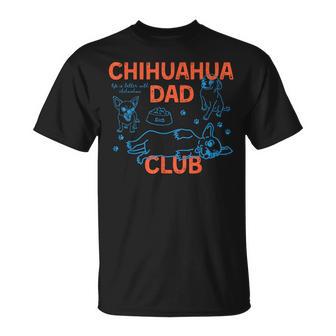 Vintage Chihuahua Dad Club Pet Lovers Owner Father's Day T-Shirt - Monsterry
