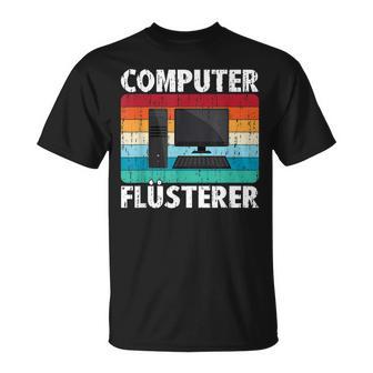 Vintage Computer Flüsterer Retro Informatiker Nerd Geschenk T-Shirt - Seseable