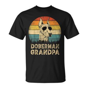 Vintage Doberman Grandpa Dog Lovers Father's Day T-Shirt - Thegiftio