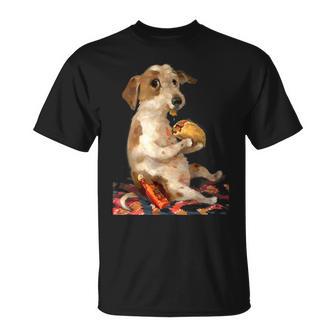 Vintage Dog Chill With Taco T-Shirt - Monsterry