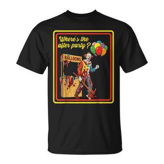 Vintage Horror Where's The After Party Dark Humor T-Shirt - Thegiftio UK