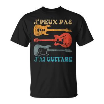 Vintage J'peux Pas J'ai Guitare Pour Musicien Ou Guitariste T-Shirt - Cadeauxyz