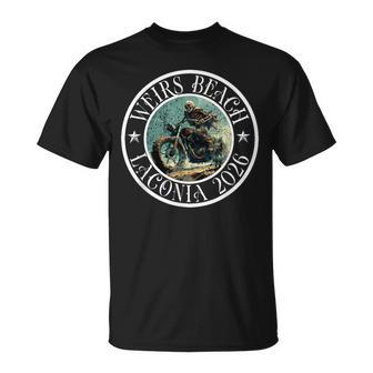 Vintage Laconia Bike Rally 2026 Weirs Beach Nh Skull Biker T-Shirt - Thegiftio UK