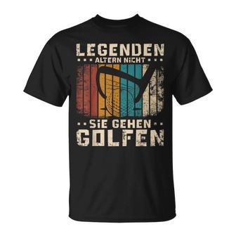 Vintage Legenden Altern Nichtie Gehen Golfen T-Shirt - Seseable