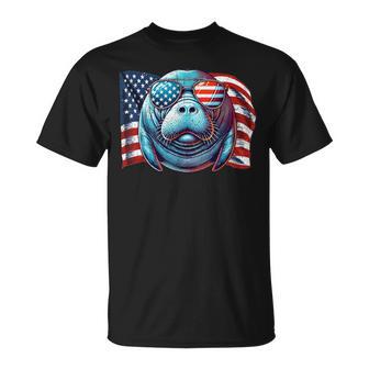 Vintage Mana Usa Flag Animals Lovers Patriotic Sunglasses T-Shirt | Seseable UK