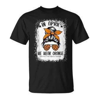 Wear Orange Limb Loss & Limb Difference Awareness Messy Bun T-Shirt - Monsterry