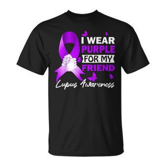 I Wear Purple For My Friend Lupus Awareness T-Shirt | Mazezy