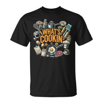 What's Cookin' Chef Cook Cooking Food Dishes Cooks T-Shirt - Thegiftio UK