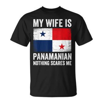 My Wife Is Panamanian Nothing Scares Me Panama T-Shirt - Thegiftio UK