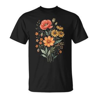 Wildflower Bouquet Flowers T-Shirt - Thegiftio UK