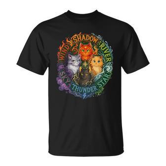 Wind Shadow River Star Thunder Sky Cat FelineFire Star Cat T-Shirt - Monsterry