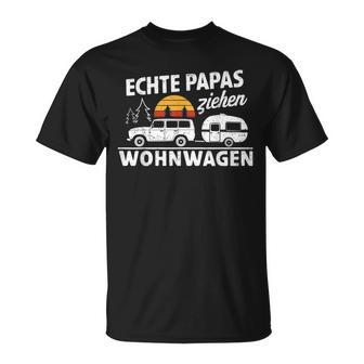 Wohnwagen Zubehör & Camping Geschenke Für Camper Echte Papas Ziehen Wohnwagen Camping Chwarz Klein Kurzarmommer T-Shirt - Seseable