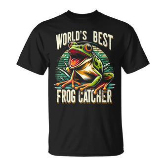 Worlds Best カエルキャッチキャッチャー ハンティングコレクター Tシャツ - Kawaiitshirt
