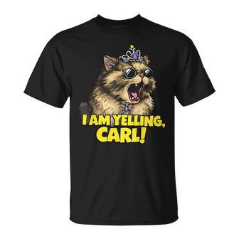 I Am Yelling Carl Donut Cat T-Shirt - Thegiftio