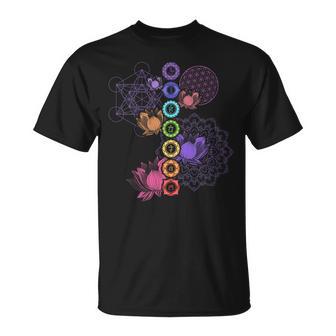 Ymbolepirituel Chakra Lotus Yoga Mandala T-Shirt - Cadeauxyz