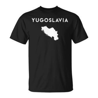 Yugoslavia Mapa Bandera Yugoslavia Manga Larga Camiseta unisex - Regaloses