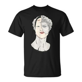 あんぐらけい 暗黒 日本 美 能面 ダビデ像 Tシャツ - Kawaiitshirt