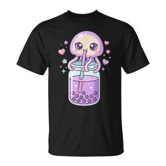 かわいい クラゲ ドリンク ボバティー カワイイ バブルティー アニメ Tシャツ - Kawaiitshirt