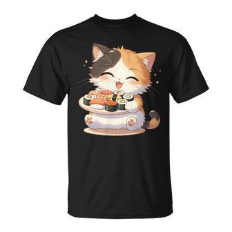 わがまま猫 寿司ねこ ラーメン好き かわいい おもしろ マンガ 長袖tシャツ Tシャツ - Kawaiitshirt
