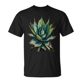 アガベ植物コレクターアガベメキシカン民俗画 Tシャツ - Kawaiitshirt
