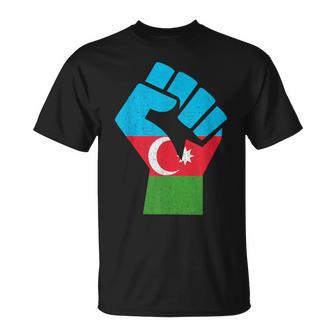 アゼルバイジャン 国旗 アゼルバイジャン ルーツ 手拳 パワー アゼルバイジャン Tシャツ - Kawaiitshirt
