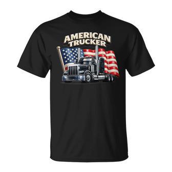 アメリカのトラック運転手 アメリカの国旗 愛国的なトラック運転手 ビッグリグ Tシャツ - Kawaiitshirt
