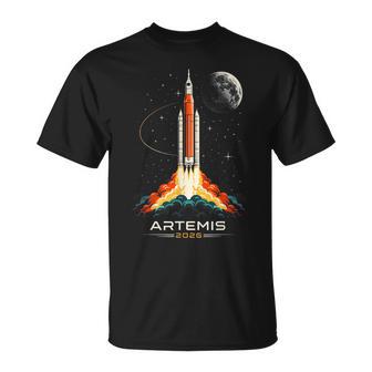 アルテミスii宇宙ロケット打ち上げミッショントゥザムーンアルテミス2 Tシャツ - Kawaiitshirt