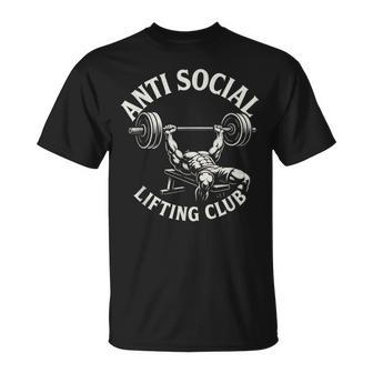 アンチソーシャルリフティングクラブベンチパワーリフティングジム Tシャツ - Kawaiitshirt