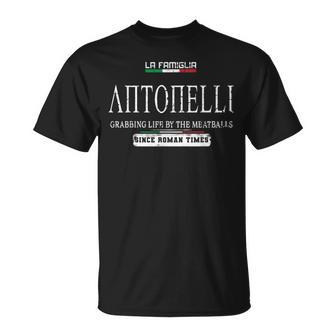 イタリアラ・ファミリア・アントネッリがミートボールで人生をつかむ Tシャツ - Kawaiitshirt