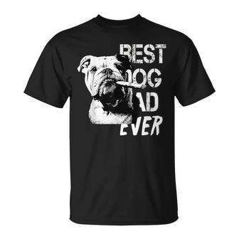 メンズ イングリッシュブルドッグ お父さん 父の日 ヴィンテージスタイル 犬 Tシャツ - Kawaiitshirt