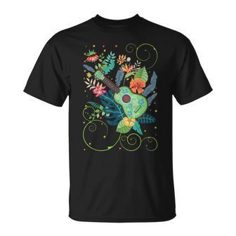 ウクレレミュージックフラワーズハワイ Tシャツ - Kawaiitshirt